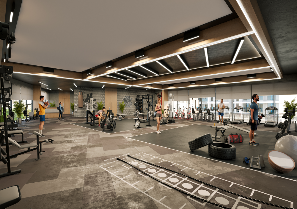 Fully equipped fitness centre at Manhattan by Rosa